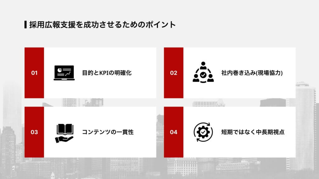 採用広報支援を成功させるためのポイント