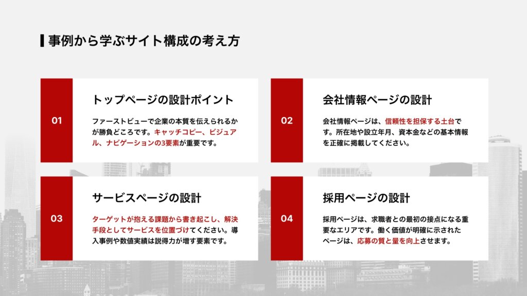 事例から学ぶサイト構成の考え方