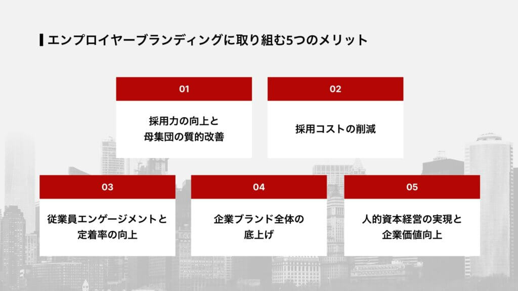 エンプロイヤーブランディングに取り組む5つのメリット